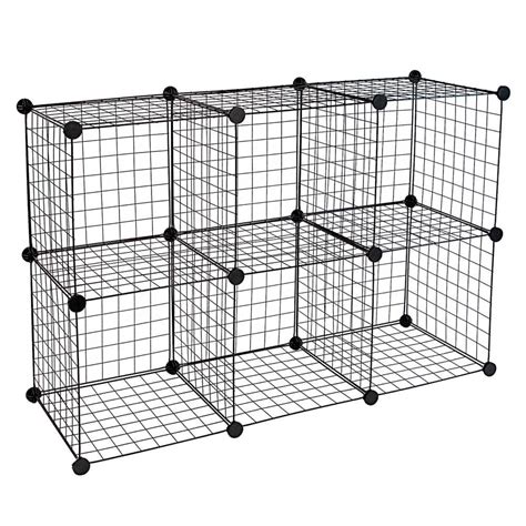 6 inch cube metal enclosure|6 cubic wire grid storage.